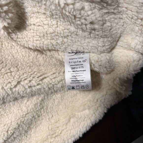 Silver Jeans Co Men’s XL Sherpa Lined Flannel Jacket Black Gray Plaid Snap Front - Picture 5 of 8